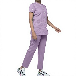 Ensemble médical léger et infroissable pour femmes : Blouse et pantalon de jogging en jersey pour infirmières et chirurgiens - Product Image 2