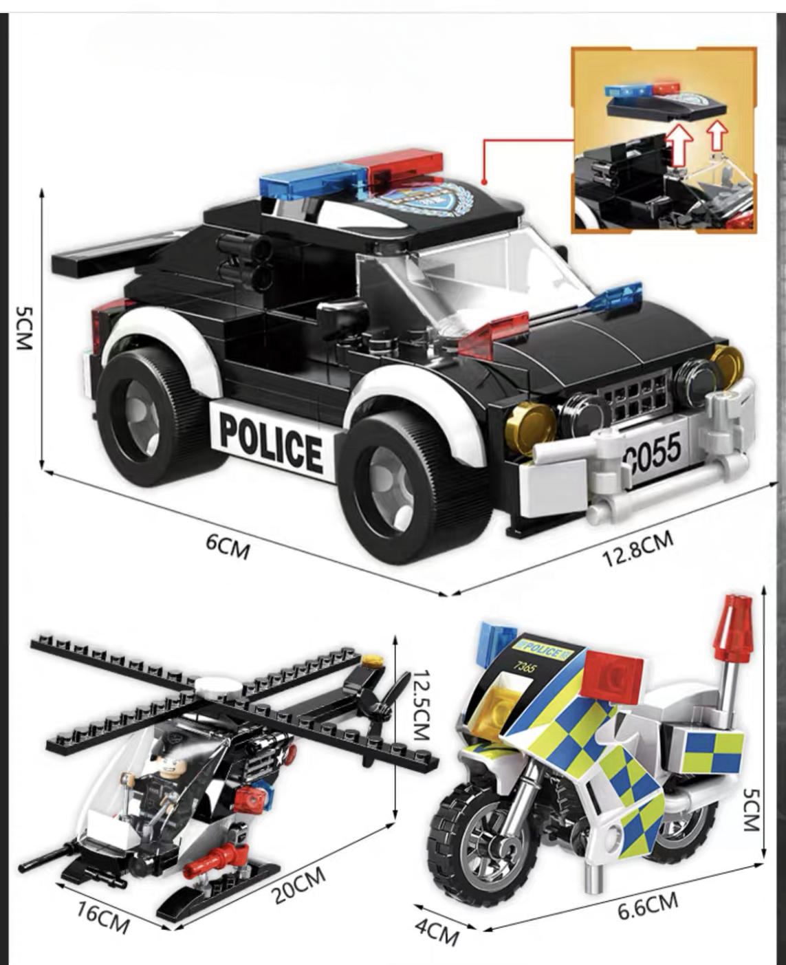 building blocks set model bricks police action