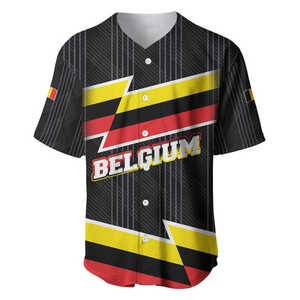Belgio Jersey da Baseball nero rosso con bandiera con stemma a forma di leone spirito di fiamma stampa digitale personalizzata taglie forti modello 3D rapido asciutto traspirante - Product Image 4