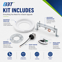 Kit d'adaptation pour luminaires encastrés en métal de 4 et 6 pouces, installation facile, CRI 90 élevé, pour luminaires suspendus et encastrés au plafond