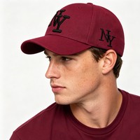 Casquette de baseball en PVC brodée de lettres NY, personnalisable avec logo, six panneaux, calotte structurée, protection solaire, vente en gros directe usine
