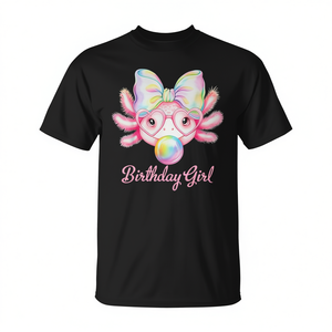 Camiseta para mujer con estampado digital de Axolotl, para amantes de las fiestas de cumpleaños, manga corta, cuello redondo, para adulta - Product Image 2