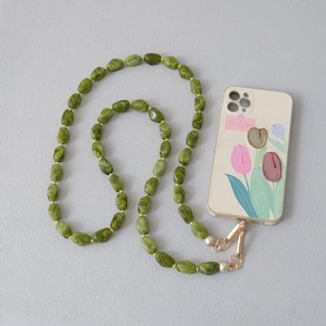 Chaîne <span class=keywords><strong>de</strong></span> perles en acrylique vert, bijoux fantaisie, bracelet perlé, accessoires, sangle <span class=keywords><strong>de</strong></span> téléphone beige, bandoulière pour téléphone, chaîne <span class=keywords><strong>de</strong></span> téléphone, sangle <span class=keywords><strong>de</strong></span> sac - Product Image 5
