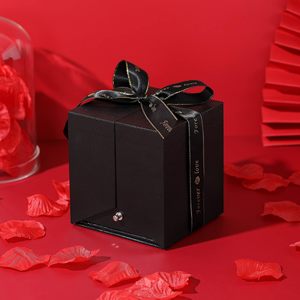 Boîte cadeau de fleurs éternelles - Boîte à roses en acrylique avec lumière - Un cadeau haut de gamme pour votre petite amie à la Saint-Valentin pour un sentiment d'amour profond - Product Image 6