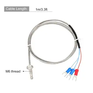 Hvac Temperature Sensor PT100 RTD Temperature Sensor M6/M8 Screw Type Class A Rtd Pt100 Temperature Sensors For Small Domestic Appliances