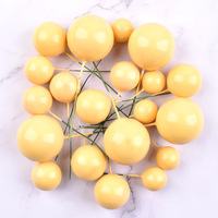 Fournitures de décoration de gâteau Faux Balls Party Supplies Plain Ball Cake Gold Silver Mixed Size Cake Decoration Plastic Ball