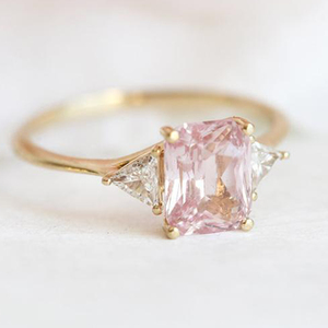 Anillo de Plata de Ley 925 con diseño clásico, joyería de moda, regalo para Amiga, anillo de cuarzo rosa - Product Image 1