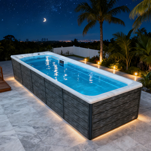 Spa de nage rectangulaire autoportant de <span class=keywords><strong>7</strong></span> mètres avec système de contrôle Balboa, 8 jets, pour villa, piscine hors sol avec bain à remous - Product Image 2