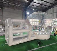 Dôme gonflable en PVC écologique avec plateforme de saut, ballons transparents, tente dôme de 3 m de diamètre, matelas pneumatique pour enfants