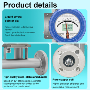 高精度可変面積流量計金属管液体ガス小流量測定用フランジ1.5%精度4-20mA - Product Image 5