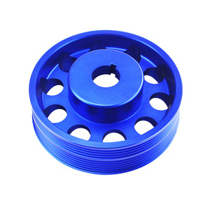 ตัวปรับความตึงสายพานเครื่องยนต์ Poyracing สำหรับ Subaru Impreza WRX STI CP013 สีฟ้าอะลูมิเนียม - Product Image 3