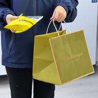Sacs en papier kraft de luxe pour gâteaux d'anniversaire, personnalisables avec logo, écologiques et recyclables, pour boulangeries et pâtisseries (vente en gros)