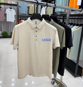 High Quality 100% Cotton Men's Polo-Shirt Custom Embroidered Solid Knitted Oversized Short Sleeve ODM Supply