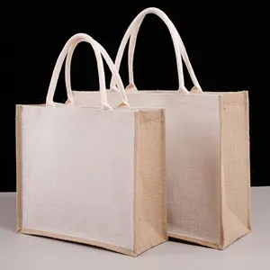 <strong>Wholesale</strong> <strong>Custom</strong> <strong>Jute</strong> <strong>Tote</strong> Shopper <strong>Bag</strong> with Rope Handle Cheap and Stylish Shopping Solution - Product Image 5