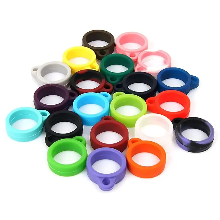 Hot Sale Phone Holder Lanyard Silicone Ring Anti-slip Rubber Colorful Ring Band Holder for keychain Necklace
