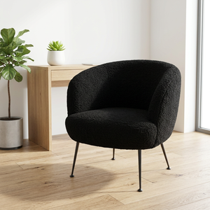 Sillón de Diseño Moderno para el Hogar, Imitación de Lana de Cordero, para Sala de Estar - Product Image 1