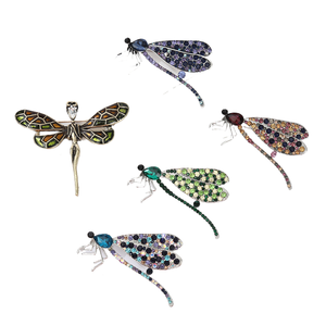 Yunlv เข็มกลัดแมลงปอน้ำแฟชั่นญี่ปุ่นและเกาหลีเข็มกลัดแมลงอัลลอยด์ชุดสูทอเนกประสงค์ - Product Image 1