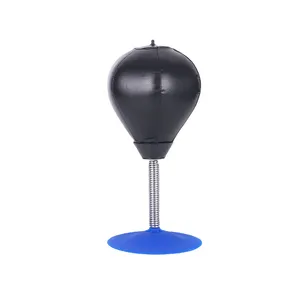 Benutzer definiertes Logo OEM Stanz ball PU Leder Desktop Air Infla table Boxing Speed Ball