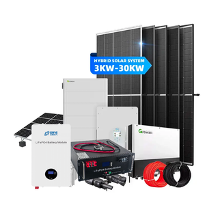 Système d'énergie solaire hybride domestique de haute qualité 3Kw 6Kw 5Kw 10Kw avec contrôleur MPPT et batterie lithium-ion - Product Image 1