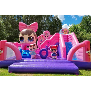 Castillo Inflable <span class=keywords><strong>de</strong></span> PVC Unisex, Castillo <span class=keywords><strong>de</strong></span> Brinco Portátil con Soplador, Parque Infantil Gigante para Niñas, Actividades al Aire Libre - Product Image 1