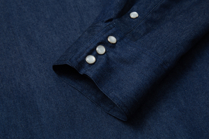 Áo sơ mi nam chất liệu denim chống cháy, kiểu dáng cổ điển, chất liệu cotton trung bình, chống cháy, an toàn khi hàn - Product Image 5