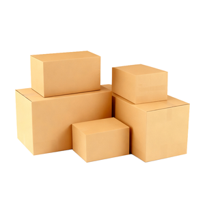 Cajas de papel corrugado kraft ecológicas, desechables, rígidas, impresas a medida, duraderas, resistentes, para envíos de comercio electrónico. - Product Image 1