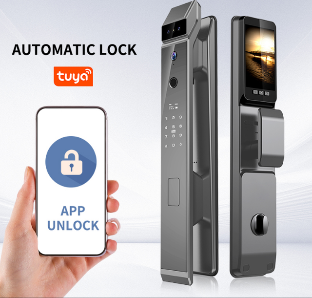 Sinovo Aluminum Alloy Smart Lock  Waterproof Smart Lock for Wooden & Metal Doors Fingerprint & Code Access