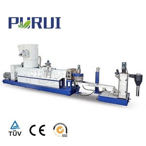 Broyeur de recyclage plastique à deux étages avec moteur de traitement PC PA PPR pour films PE PP lavés et sacs tissés, production de 400-500 kg/h - Product Image 1