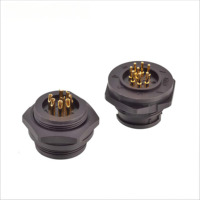 Connecteur étanche en plastique IP67/IP68 pour usage industriel, 2, 5, 6, 7, 9, 10, 12, 14, 18 broches, mâle/femelle, norme américaine 13/16