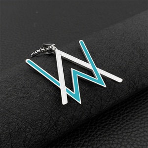 Collier en émail Hip Hop, pendentif en acier inoxydable Alan Walker - Product Image 5