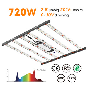 Lámpara <span class=keywords><strong>LED</strong></span> de Cultivo Hidropónico de Espectro Completo de 720W, para Interiores, Comercial, 100-277V, Barra de <span class=keywords><strong>Luces</strong></span> IP65 para Cultivo de Plantas - Product Image 2