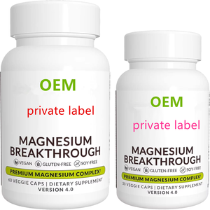 Nhà máy OEM magiê L-Threonate Glycinate viên nang-magiê đột phá bổ sung cho người lớn sử dụng 600mg mỗi phụ<span class=keywords><strong>c</strong></span> vụ 80 - Product Image 1