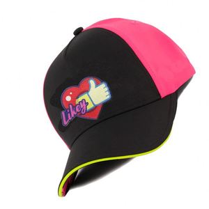 Y2K Style "Likey" Embroidered Neon Pink & <b>Black</b> Casual "Likey" Heart & Thumbs up Two-Tone <b>Baseball</b> <b>Cap</b> - Product Image 2