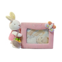 Cadre photo en tissu Textile fait à la main avec des animaux en peluche de dessin animé, jouets personnalisés pour la décoration de la maison, cadeaux de vacances