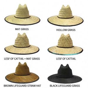 Wholesale Summer <b>Men</b> <b>Straw</b> <b>Hats</b> Large-sided Sun Shade Beach <b>Hats</b> Custom logo Lifeguard <b>Straw</b> <b>Hat</b> Oem/odm Design - Product Image 6