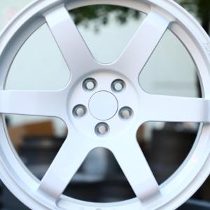 สีขาว TE37 Saga S-Plus <span class=keywords><strong>GT</strong></span> ล้อสำหรับรถแข่ง Volk 120 5X114.3 5X112สำหรับล้อรถเข็นกอล์ฟ Mk5 Mk6 6 <span class=keywords><strong>7</strong></span> GTI - Product Image 4
