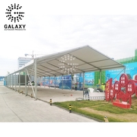 Tente Galaxy Uv Protection Clear Top 40x40 Tente gonflable commerciale géante Tente de réception imperméable 20X20 avec mur sandwich