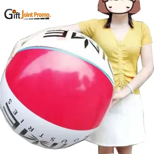 Wholesale Promotional Custom Toy Balls For Kids 60cm 150cm 42cm 220cm Color Red White Beach Ball With LOGO For Summer