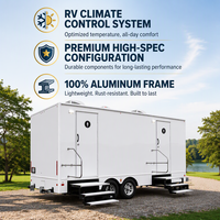 Remorque WC de Luxe Moderne Portable de Haute Qualité, Durable, pour Extérieur, Conçue pour le Camping et les Équipements de Service
