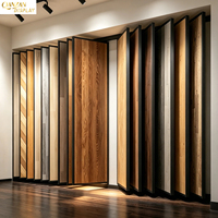Présentoir personnalisé en bois pour revêtements de sol, support de présentation à feuilles mobiles pour carreaux de céramique, marbre UV, papier peint, panneaux muraux en PVC pour salle d'exposition