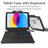 Étui clavier ODM nouvelle génération pour iPad 11 pouces, filaire Type-C 30W PD, magnétique détachable, antichoc, robuste en TPU, support PC réglable