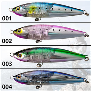 जापान आयातित समुद्री मछली पकड़ने रिमोट फ्लोटिंग पेंसिल 135 जी 200 मिमी स्टेनलेस स्टील कृत्रिम कठोर स्नान फ्लैश गोल्डन बंदूक - Product Image 2