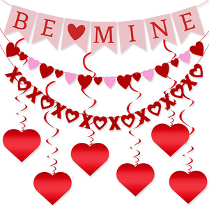 DAMAI Valentine's Day Romantic Hanging <b>Banner</b> Love Themed Bunting Garland Decorations for Wedding Engagement Anniversary - Product Image 3