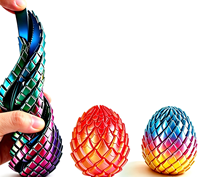 Jouet anti-stress rotatif en forme d'œuf de dragon imprimé en 3D, avec slime, dégradé de couleurs, pour enfants et adultes, soulagement de l'anxiété