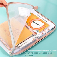 Bolsa de Archivo Tipo L para Clasificación de Materias, para Almacenamiento de Exámenes de Estudiantes de Primaria, Clasificación por Submaterias
