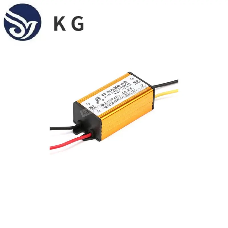 PLXFING DPC-0505 módulo conversor DC-DC 12V a 5V / 24V a 5V 5A tela LED fonte de alimentação para carro à prova d'água DPC-0505