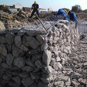 Gabion en fil métallique hexagonal tissé à haute teneur en zinc 275g, 3x1x1m et 4x1x1m, pour mur de soutènement - Product Image 1