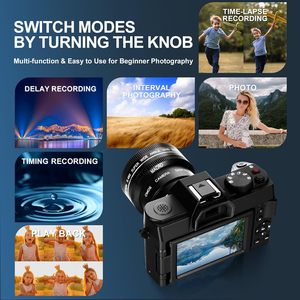 Máy quay video nbd 4k máy ảnh kỹ thuật số màn hình 3 inch có thể sạc lại pin 48 <span class=keywords><strong>Megapixel</strong></span> Đen hồng trắng 16X máy ảnh zoom kỹ thuật số - Product Image 3