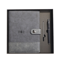 Unidad Flash USB de Carga Rápida, Carga Inalámbrica, Libreta para Reuniones de Negocios, Set de Regalo en Caja