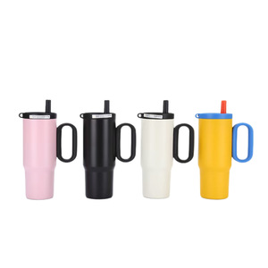 Gobelet isotherme grande capacité, gobelet isotherme en acier inoxydable 304 avec paille, gobelet à eau portable pour étudiants - Product Image 6